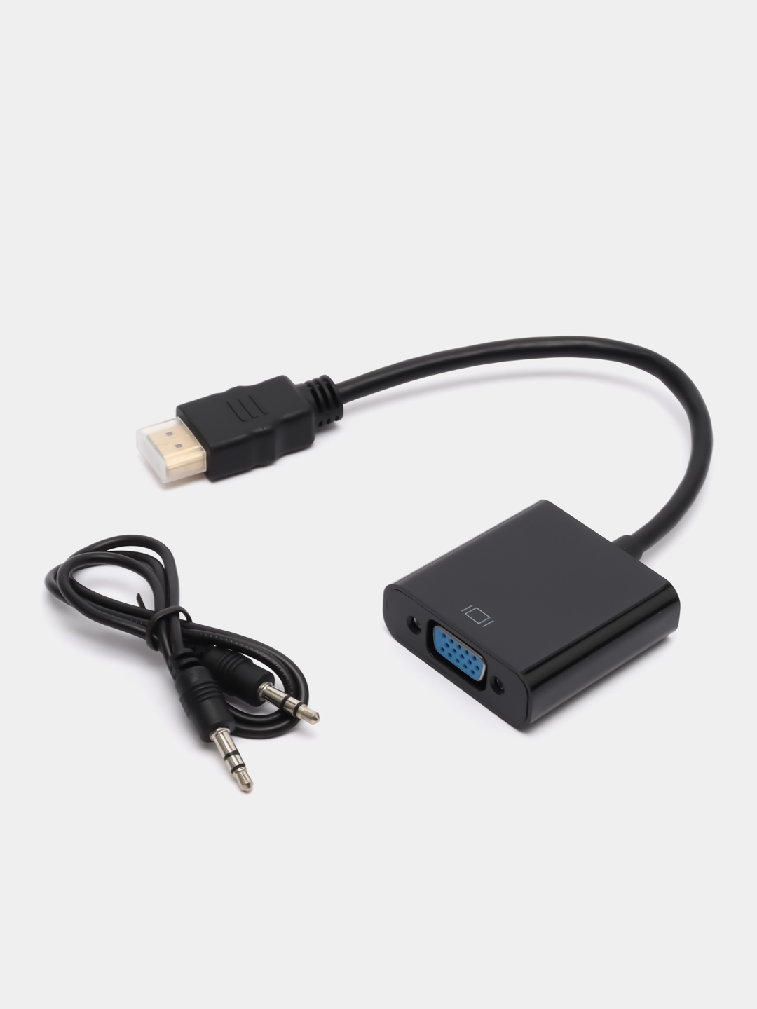 Кабель-переходник HDMI-VGA для подключения монитора, проектора, адаптер  купить по цене 458 ₽ в интернет-магазине Магнит Маркет