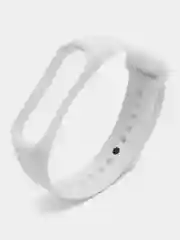 Белый ремешок для фитнес-браслета Xiaomi Mi Smart Band 3 / 4, силиконовый
