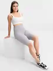 Серый велосипедки в рубчик, спортивные