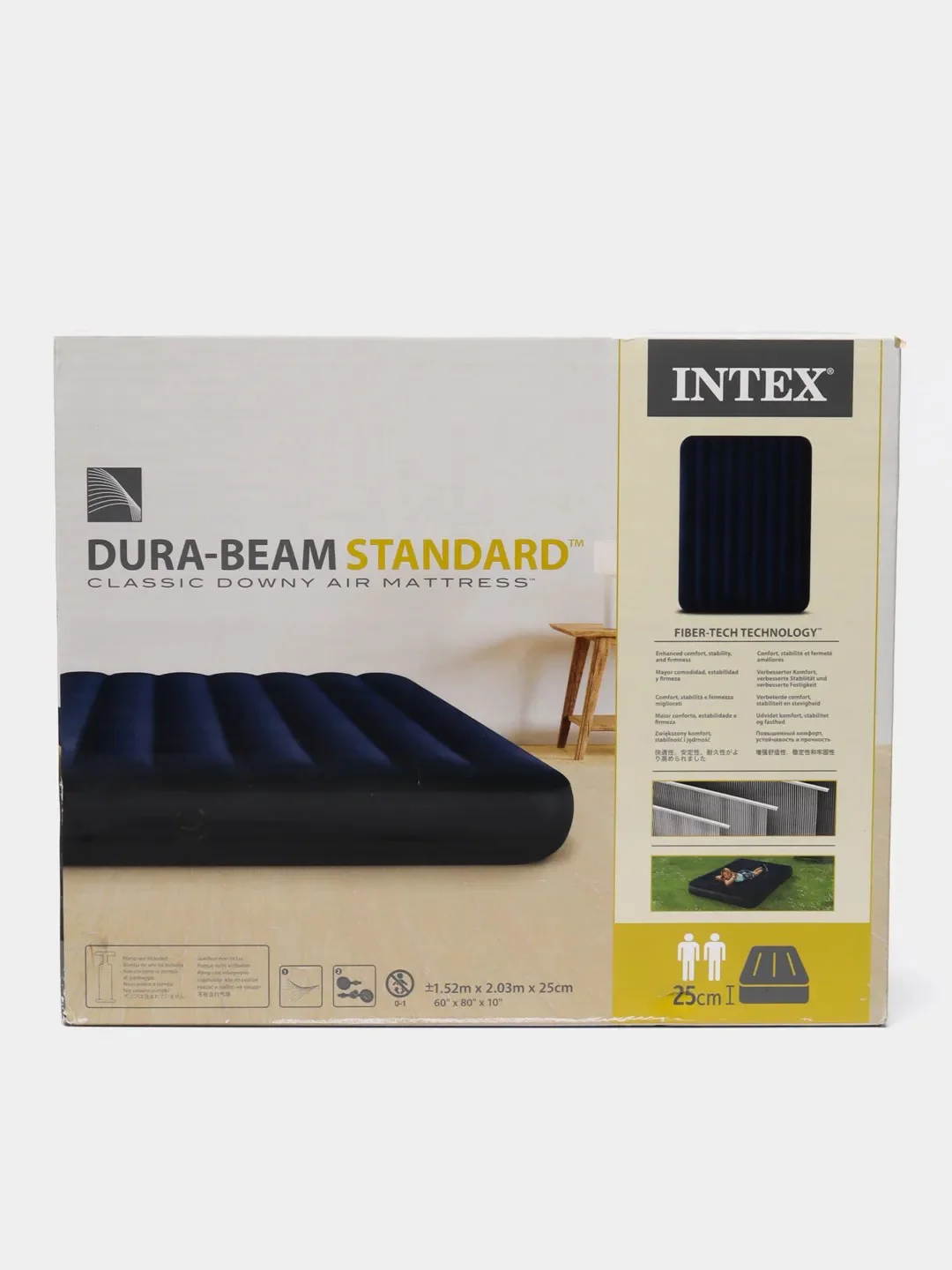 Надувной двухместный матрас Intex "Medium", 152 х 203 х 25 см, до 272 кг, 64759