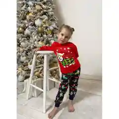 Алый пижама для девочки и мальчика/новогодняя пижама/пижама детская