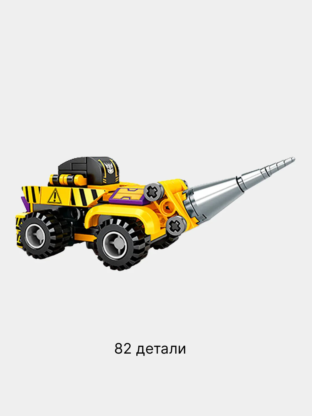 Зеленый конструктор блочный "Строительная спец техника" машинки