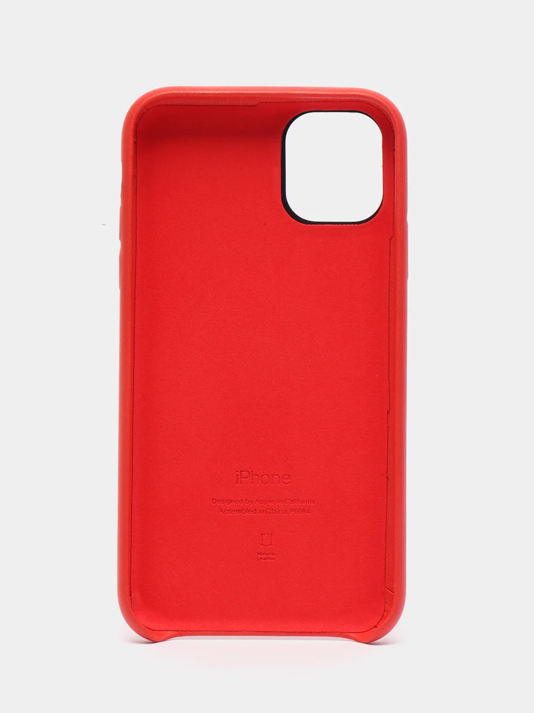Красный чехол на iPhone 11, 11 Pro, X, XS, XR, 6, 6S, 7, 8, SE 2020, 7 Plus, 8 Plus, кожаный