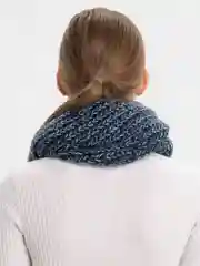 Снуд шерстяной, женский Paola Belleza, с люрексом, цвет голубой, синий
