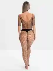 Черный эротический костюм в сетку