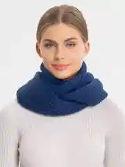 Снуд шерстяной женский Paola Belleza, цвет индиго синий