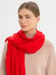 Вишнёвый палантин кашемировый