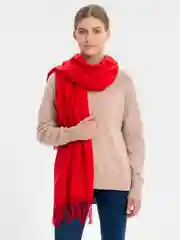 Вишнёвый палантин кашемировый