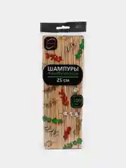 Шпажки бамбуковые,шампуры для шашлыка, стеки 100 штук, 30/25/20/15 см