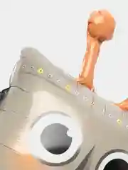Серый воздушный шар робот