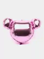 Розовый воздушный шар Обьемная голова медведя