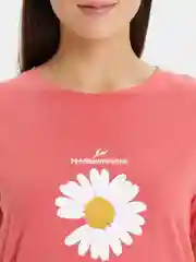 Кораллово-розовый футболка женская хлопковая