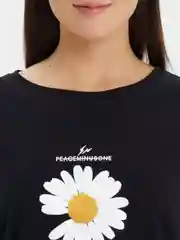 Черный футболка женская хлопковая