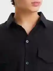Черный костюм мужской, льняной