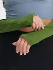 Зеленый рукава, нарукавники спортивные