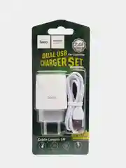 Зарядное устройство Type-C, mico, айфог Hoco C73A, 2USB. блок питание для телефона
