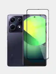 Защитное стекло BROSCORP для Infinix Note 30 с олеофобным покрытием и черной рамкой