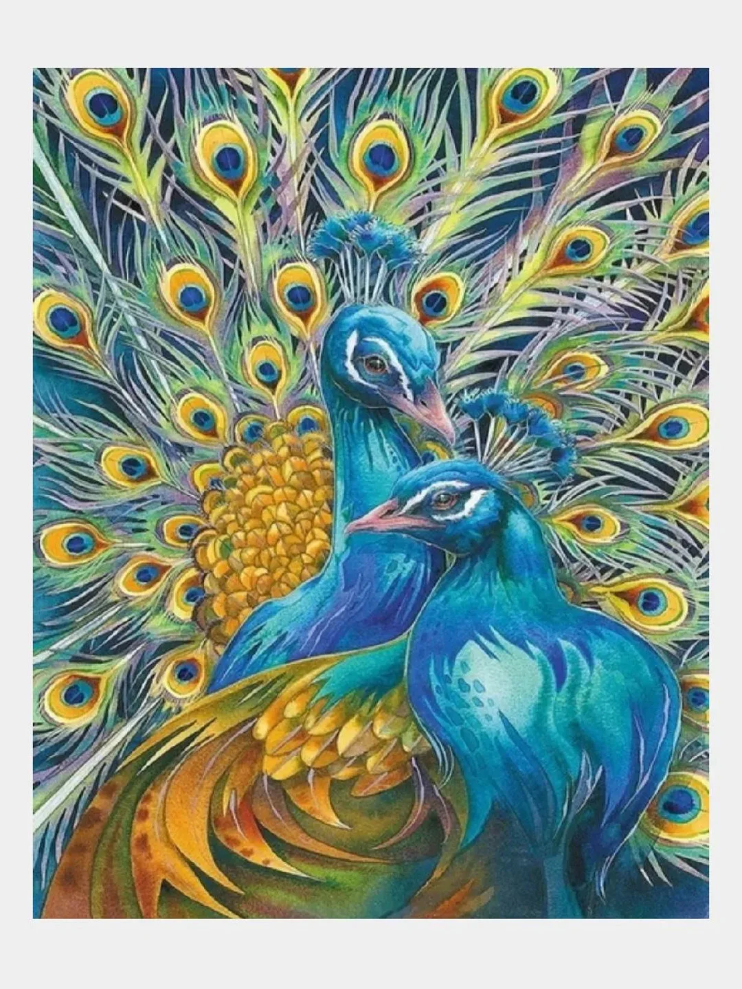 Синий алмазная мозаика на подрамнике, 40*50 см