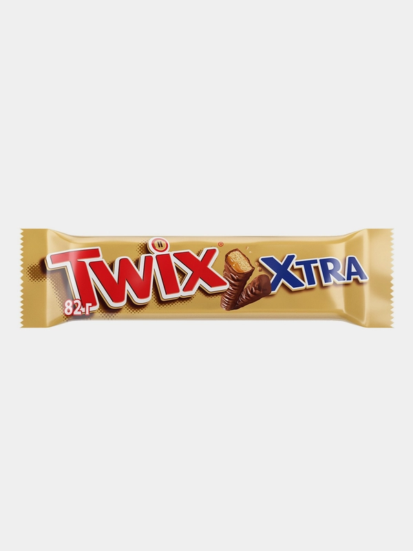 Шоколадный батончик Twix Xtra, печенье, шоколад, карамель, 82г