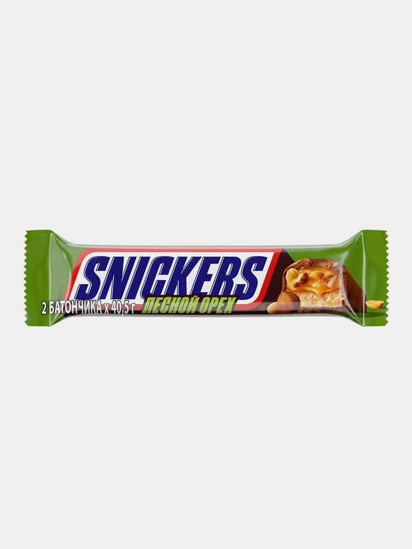 Шоколадный батончик Snickers "Лесной орех", 81 г
