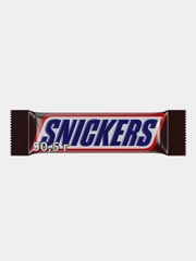 Шоколадный батончик Snickers, нуга, карамель, арахис, шоколад, стандарт, 50,5г