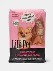 Пеленки впитывающие для животных Lilli Pet, 60Х60 см, 30 штук в упаковке 20-5506