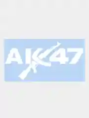 Белый наклейка на авто "АК 47 Автомат Калашников", 20 х 10 см