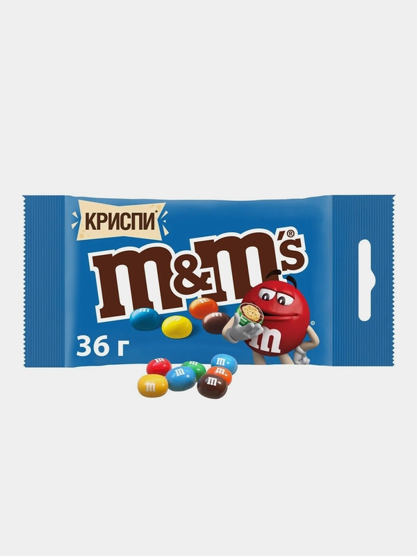 Драже M&Ms Crispy, с молочным шоколадом и хрустящим центром, 36 г