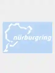 Белый наклейка на авто "Nurburgring - Нюрбургринг", 25 х 15 см