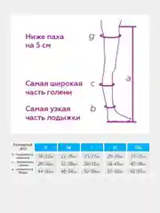 Компрессионные чулки, 2 класса, 22-32 мм.рт.ст
