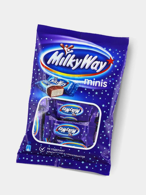 Шоколадные батончики Milky Way, минис, упаковка, 176 г