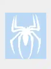 Белый наклейка на авто / машину / стекло "Паук Spider", 20 х 14 см