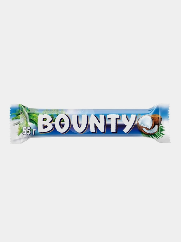 Шоколадный батончик Bounty, кокос, стандарт, 55 г