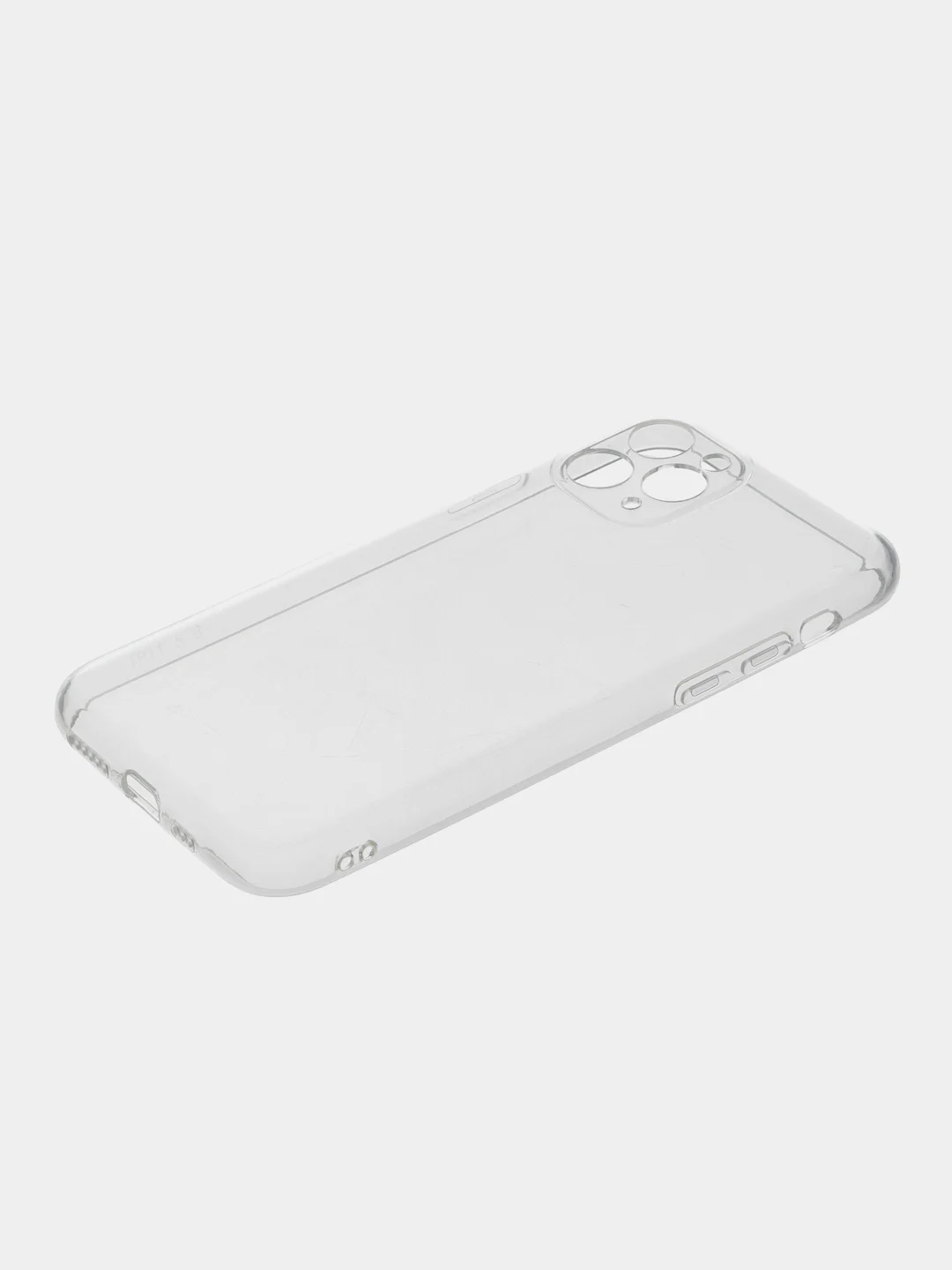 Чехол прозрачный плотный силиконовый с защитой камеры для iPhone (айфон)