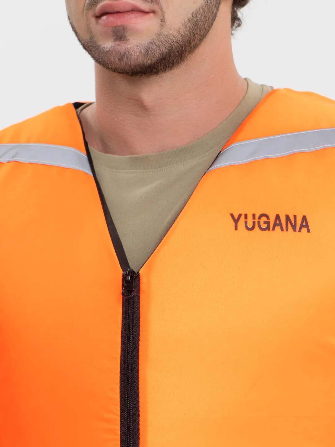Жилет страховочный YUGANA, регулируемый, размер 54-62, оранжевый
