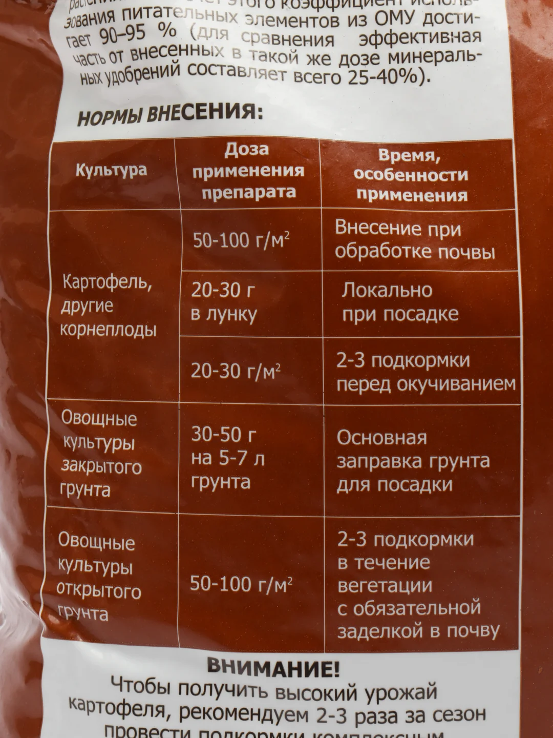 Комплексное органо-минеральное удобрение "ОМУ - Картофельное" 3кг "БХЗ"