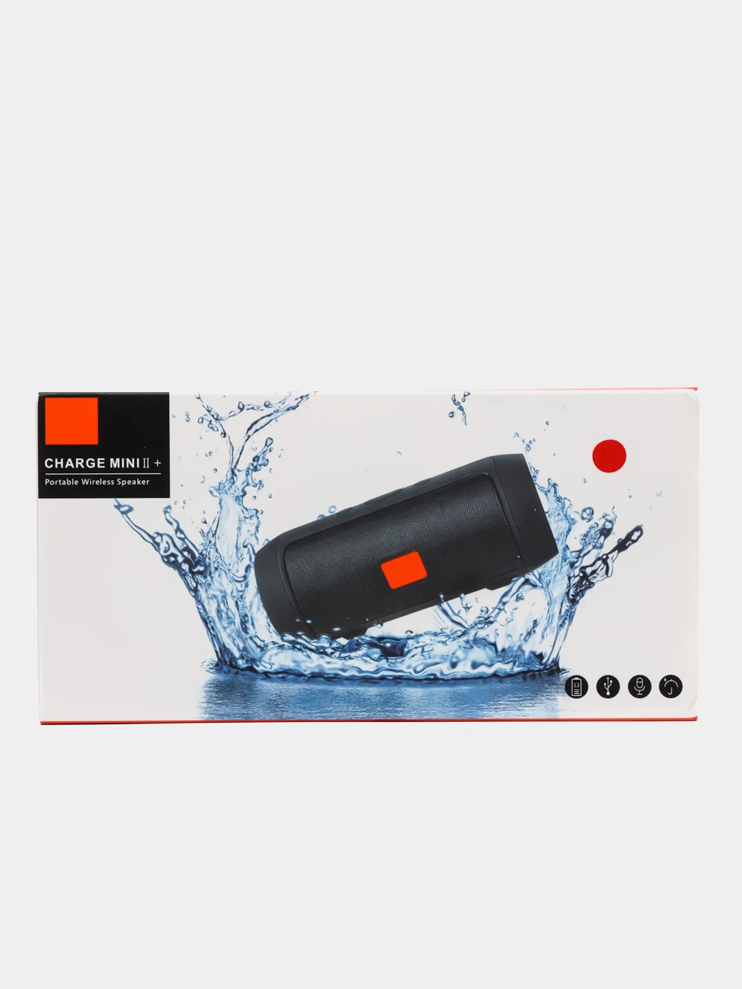 Красный портативная беспроводная блютуз колонка Charge mini 2+ c блютуз, FM радио, SD-card