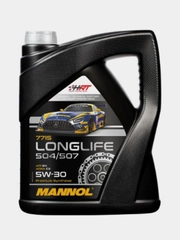 Моторное масло MANNOL О.Е.М.Long Life 504/507 SAE 5W-30 API SN ACEA C3, 5л, Синтетическое, 7715-5