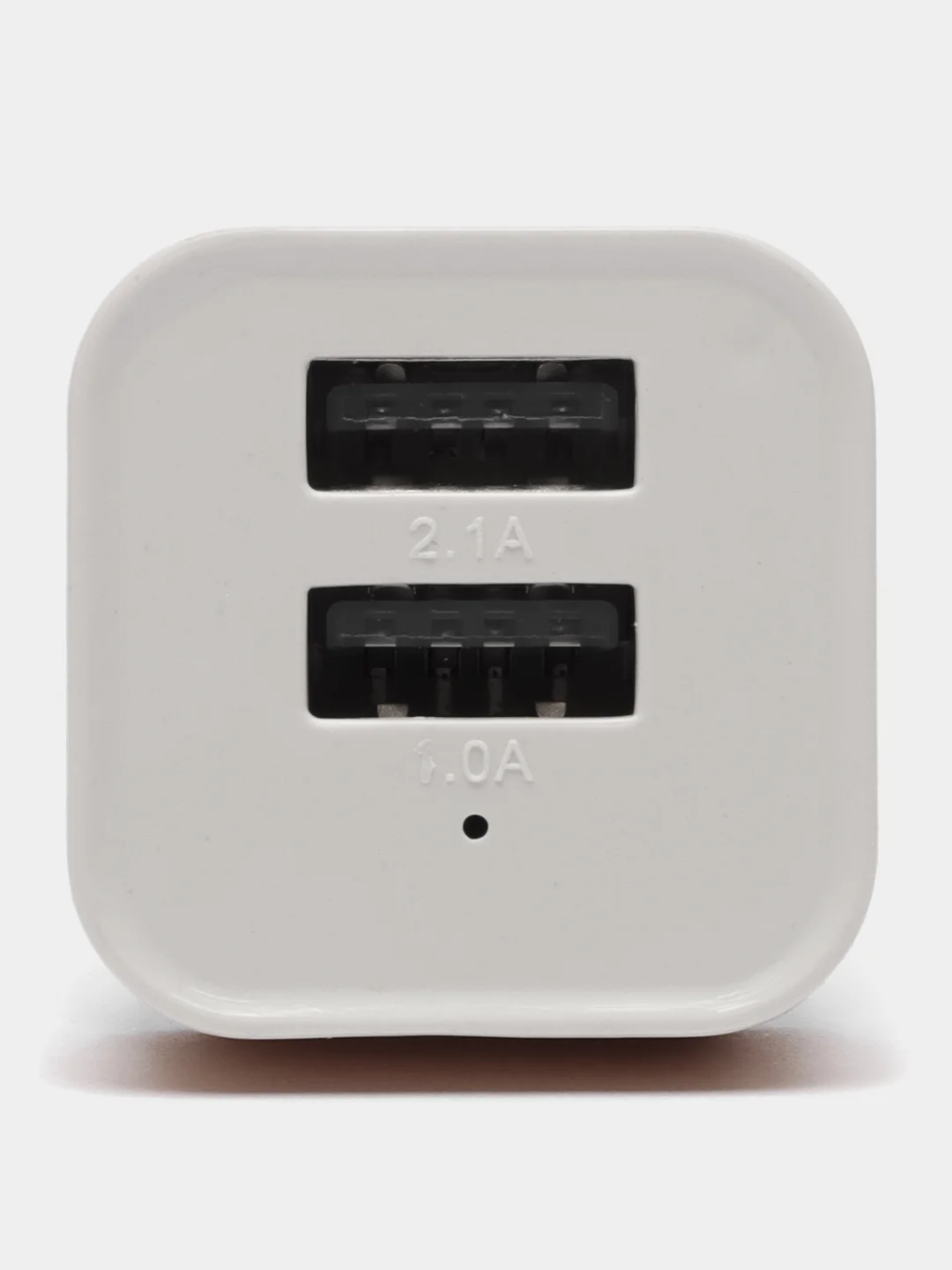 Золотой автомобильное зарядное устройство 2xUSB с индикатором 1А, 2.1А / Автомобильный адаптер