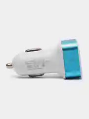 Лазурный автомобильное зарядное устройство 2xUSB с индикатором 1А, 2.1А / Автомобильный адаптер