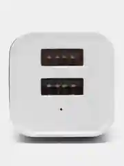 Лазурный автомобильное зарядное устройство 2xUSB с индикатором 1А, 2.1А / Автомобильный адаптер
