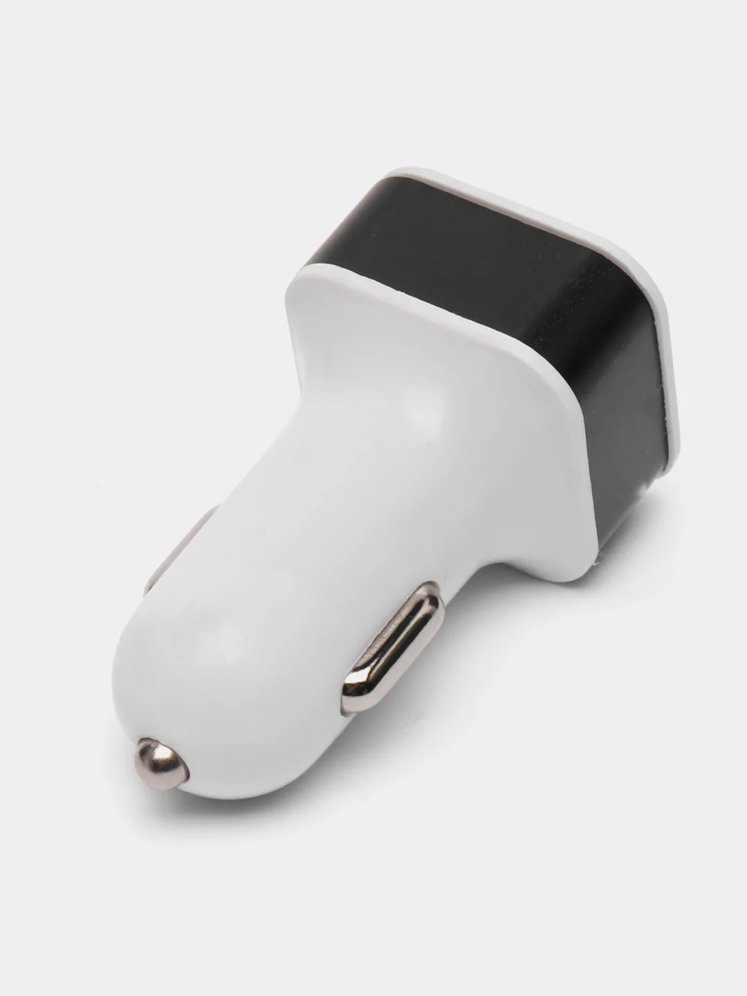 Черный автомобильное зарядное устройство 2xUSB с индикатором 1А, 2.1А / Автомобильный адаптер
