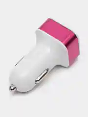 Вишнёвый автомобильное зарядное устройство 2xUSB с индикатором 1А, 2.1А / Автомобильный адаптер