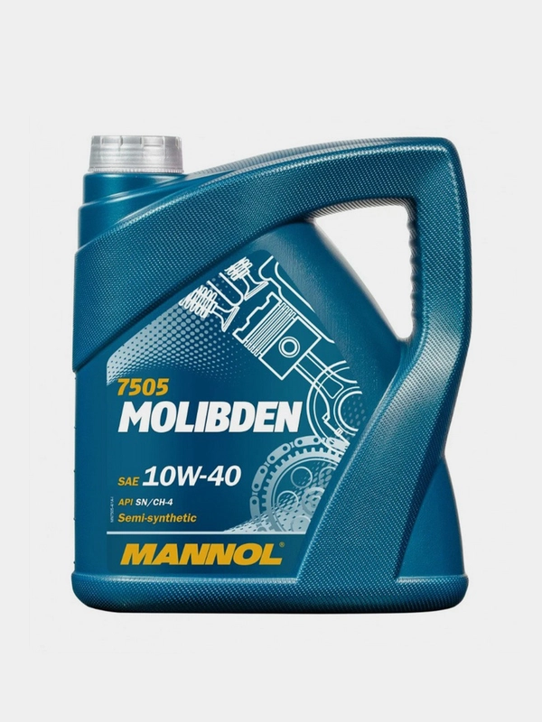 Моторное масло  MANNOL Molibden SAE 10W40  API SN/CH-4, Полусинтетическое, 7505