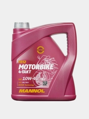 Моторное масло MANNOL Motorbike 4-Takt 10W40, 4 л, Синтетическое, 7812-4