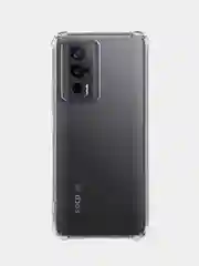 Прозрачный чехол для Xiaomi Poco F5 Pro противоударный силиконовый BROSCORP с защитой камер, углов