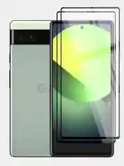 Прозрачный 1-2 шт стекло для Google Pixel 6A защитное BROSCORP с олеофобным покрытием и черной рамкой