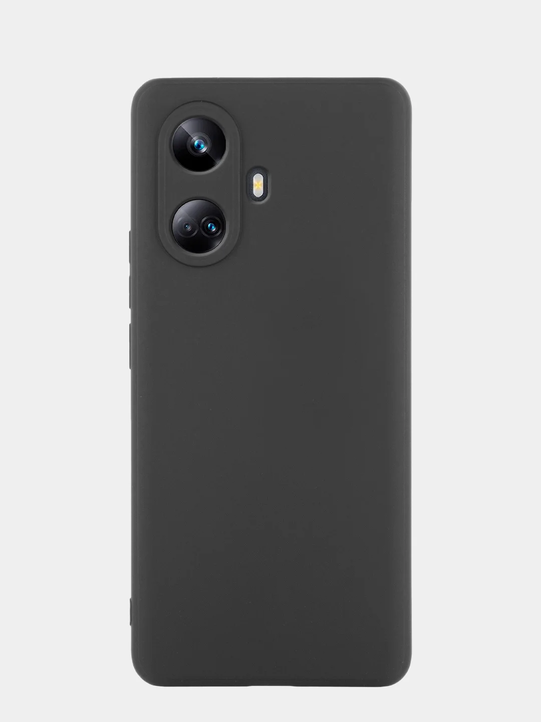 Черный чехол для Realme 10 Pro Plus силиконовый BROSCORP матовый, тонкий, бортик- защита камер