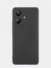 Черный чехол для Realme 10 Pro Plus силиконовый BROSCORP матовый, тонкий, бортик- защита камер