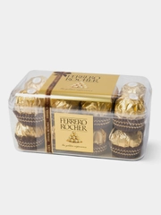 Конфеты Ferrero Rocher хрустящие из шоколада с начинкой из крема и лесного ореха, 200г.